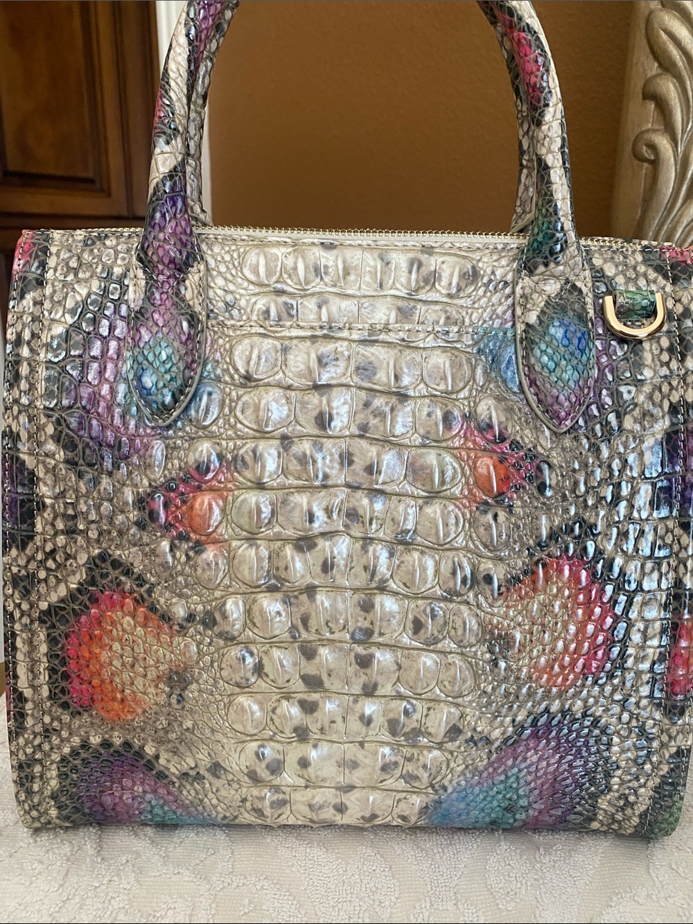 Brahmin Charming Python small Caroline with matching Addy wallet. - Picture 3 of 9